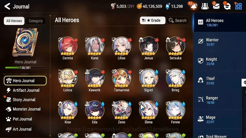 Epic Seven Accounts GLOBAL Unverif|9 ML(Arbiter Vildred,NM Luna,LH Cer image 7