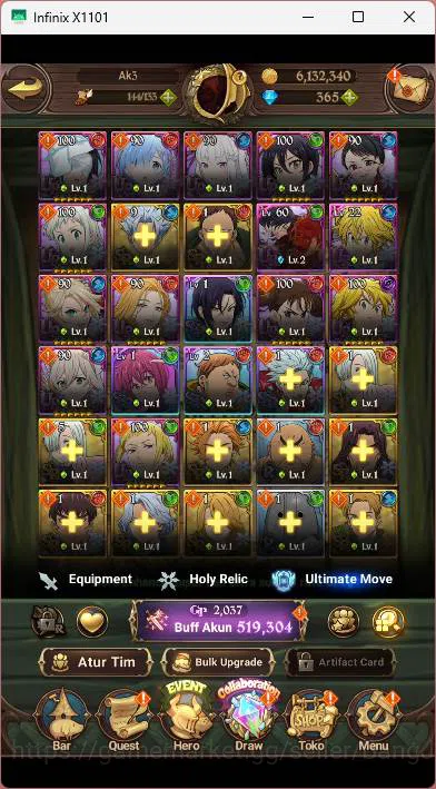 The Seven Deadly Sins: Grand Cross Accounts GLOBAL|519K CC|DM 365|Collab Re-Zero RC Emilia,TM image 8