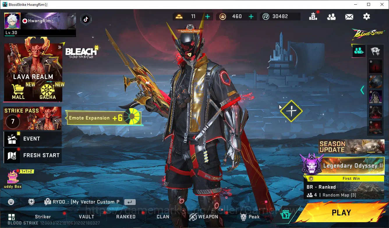 Blood Strike Mid-Tier ASIA|1 ETERNAL KALA|1 MELE Bleach Zenpakuto,UZI-Za image 1
