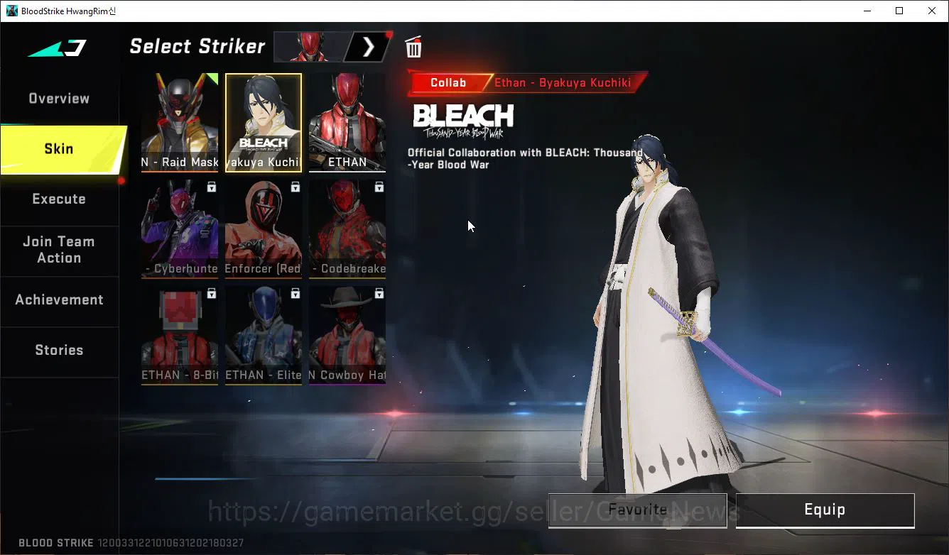 Blood Strike Accounts Mid-Tier ASIA|1 ETERNAL KALA|1 MELE Bleach Zenpakuto,UZI-Zangetsu,Byakuya,Toshiro|5 4