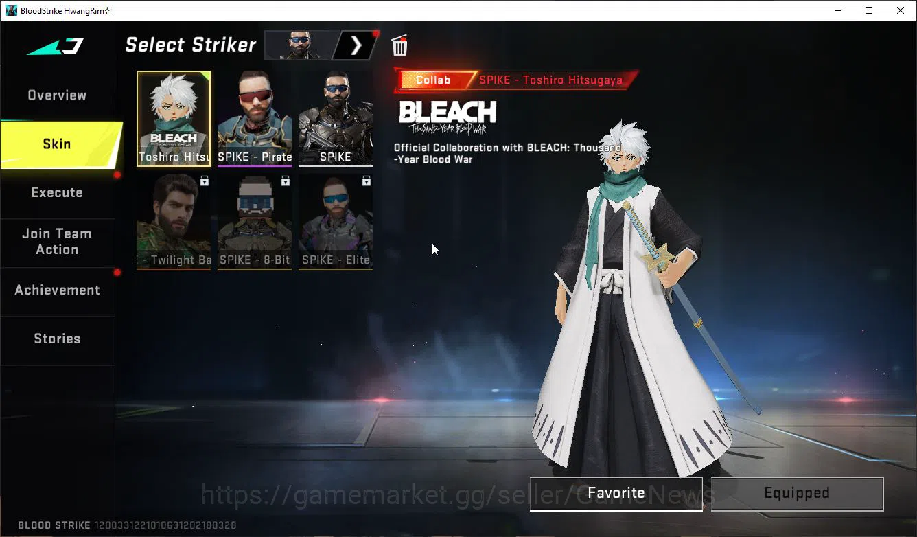 Blood Strike Accounts Mid-Tier ASIA|1 ETERNAL KALA|1 MELE Bleach Zenpakuto,UZI-Zangetsu,Byakuya,Toshiro|5 6