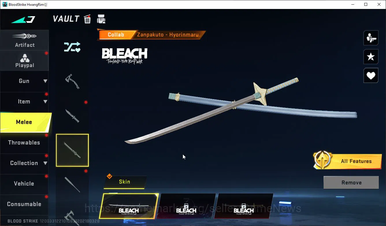 Blood Strike Accounts Mid-Tier ASIA|1 ETERNAL KALA|1 MELE Bleach Zenpakuto,UZI-Zangetsu,Byakuya,Toshiro|5 7
