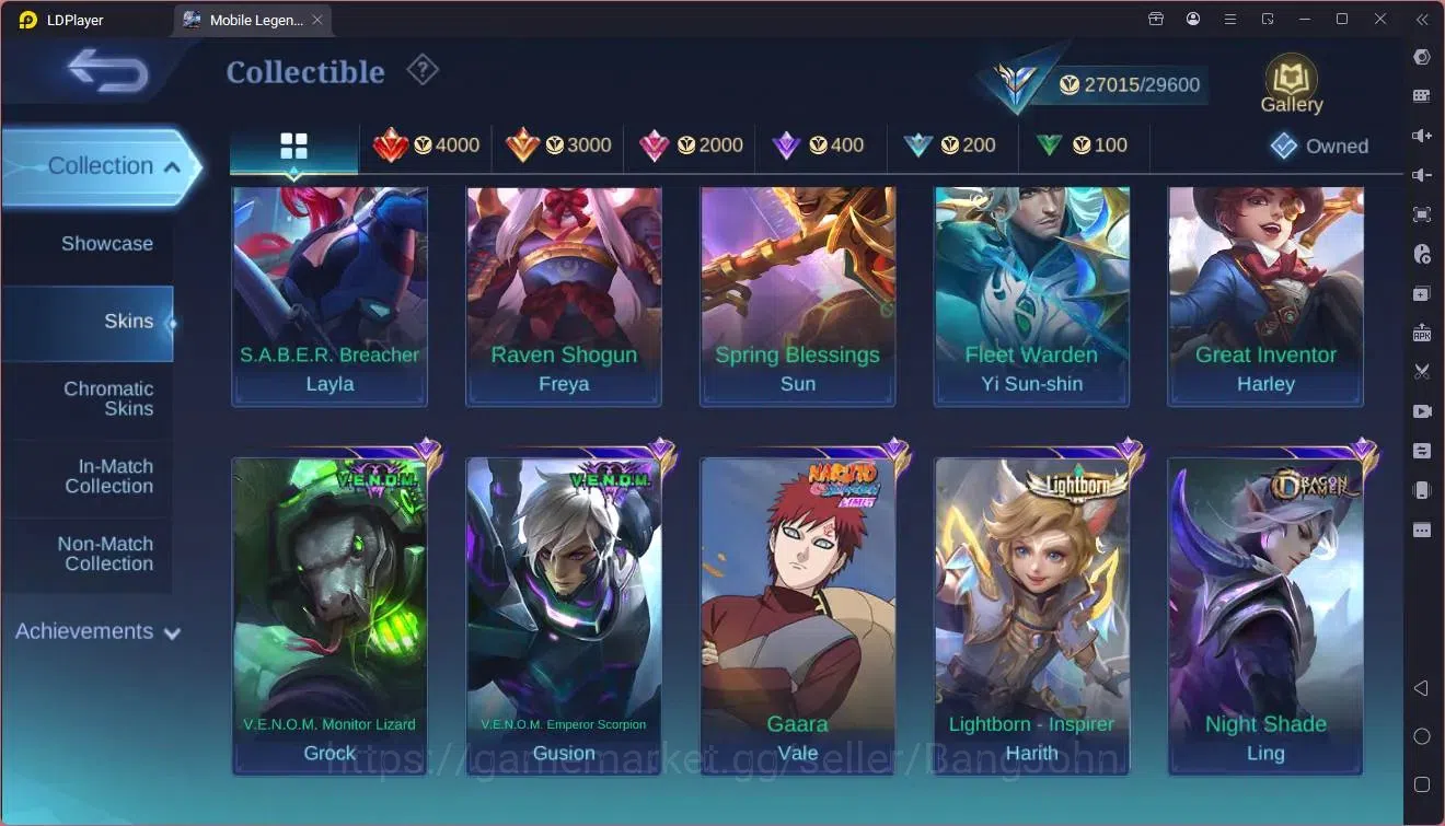 Mobile Legends: Bang Bang Accounts Global |Hero 161|Skin 122|Expert|KOF Karina|CC Nat image 12