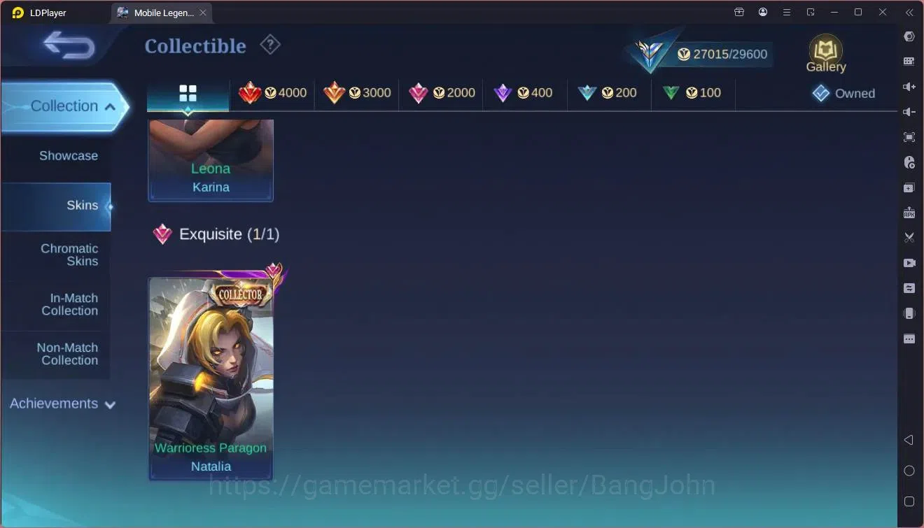 Mobile Legends: Bang Bang Accounts Global |Hero 161|Skin 122|Expert|KOF Karina|CC Nat image 15