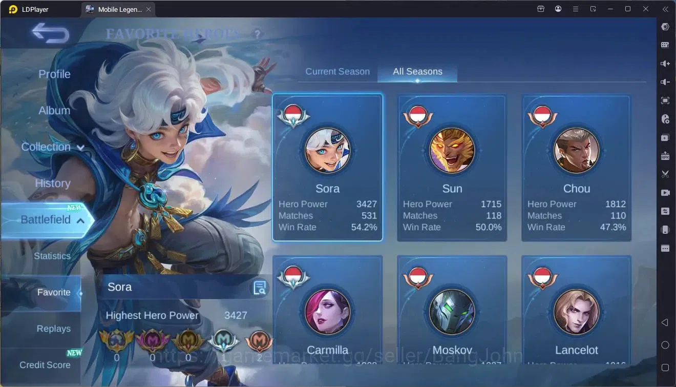 Mobile Legends: Bang Bang Accounts Global |Hero 161|Skin 122|Expert|KOF Karina|CC Nat image 19