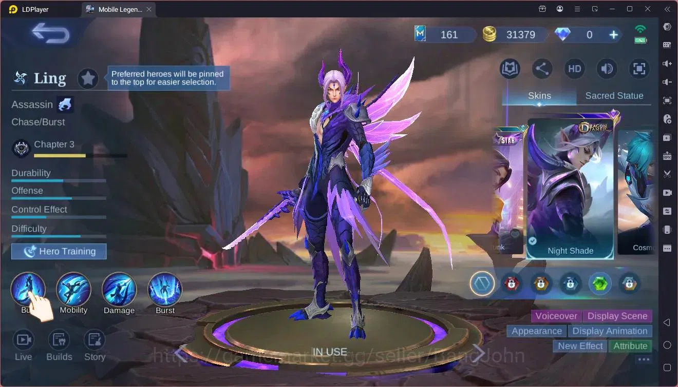 Mobile Legends: Bang Bang Accounts Global |Hero 161|Skin 122|Expert|KOF Karina|CC Nat image 2