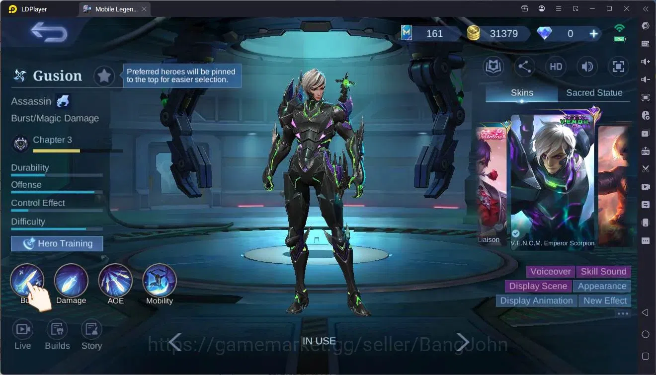 Mobile Legends: Bang Bang Accounts Global |Hero 161|Skin 122|Expert|KOF Karina|CC Nat image 3
