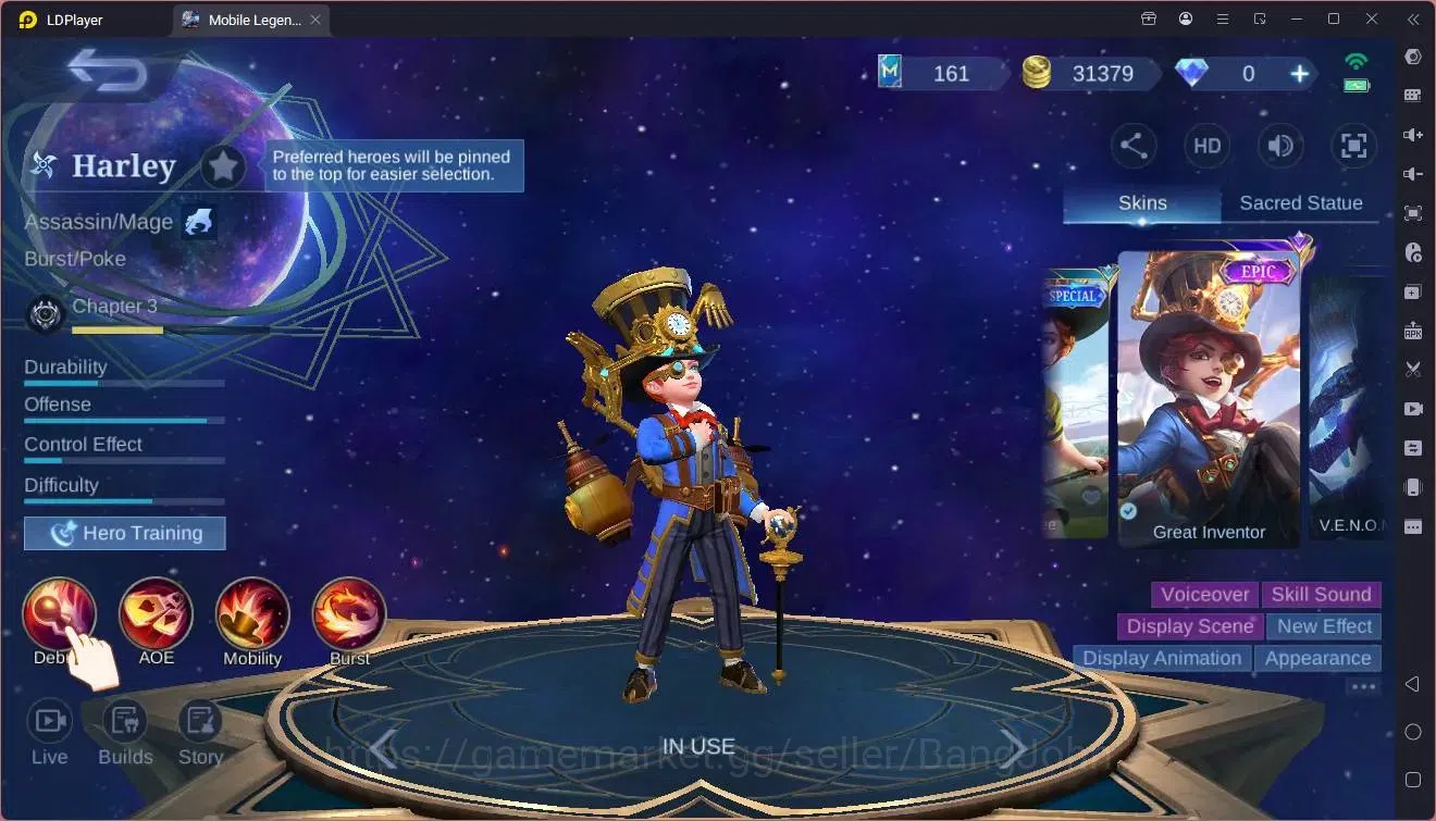 Mobile Legends: Bang Bang Accounts Global |Hero 161|Skin 122|Expert|KOF Karina|CC Nat image 5