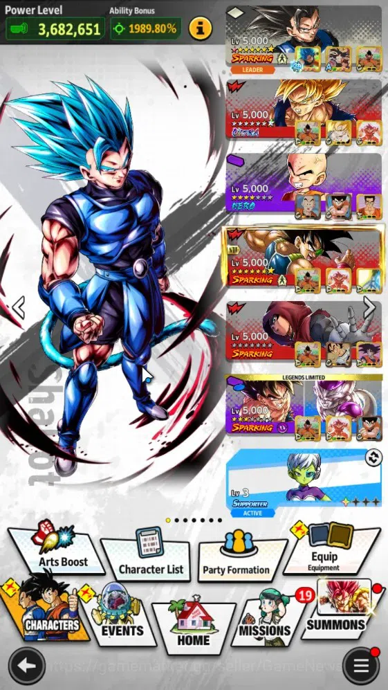 Dragon Ball Legends Accounts 353M TotalPower|LV157|4UL+3LR+11LL|SSGSS Gogeta,Om image 2