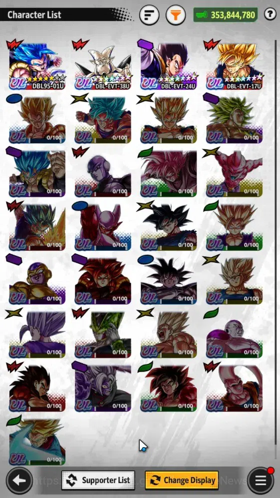 Dragon Ball Legends Accounts 353M TotalPower|LV157|4UL+3LR+11LL|SSGSS Gogeta,Om image 3