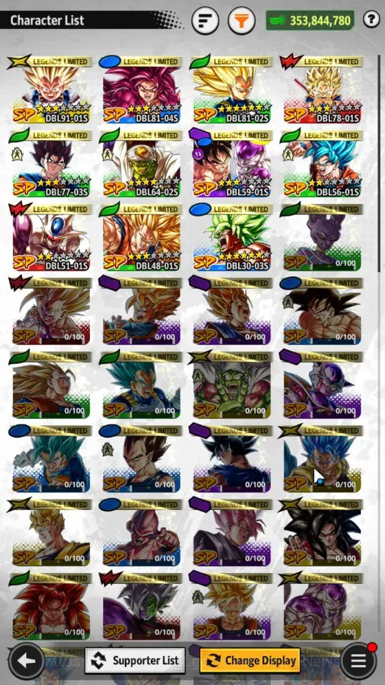 Dragon Ball Legends Accounts 353M TotalPower|LV157|4UL+3LR+11LL|SSGSS Gogeta,Om image 5