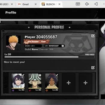 BLEACH: Soul Resonance Accounts Nuverse SEA|Lv.20| 3 SSR 1 Sign (Bambietta+Sign+Stamp,Uruhara,Yoruichi)|Log Google|Check SS