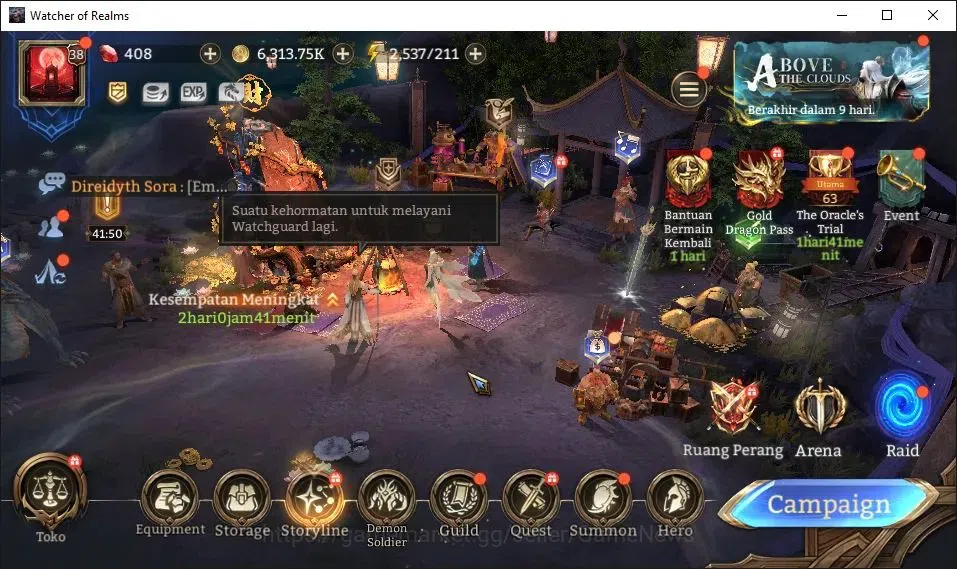 Watcher of Realms Accounts GLOBAL 60x|Lv 38|819K Power|3 Lord[Iovar,Laya,King image 1