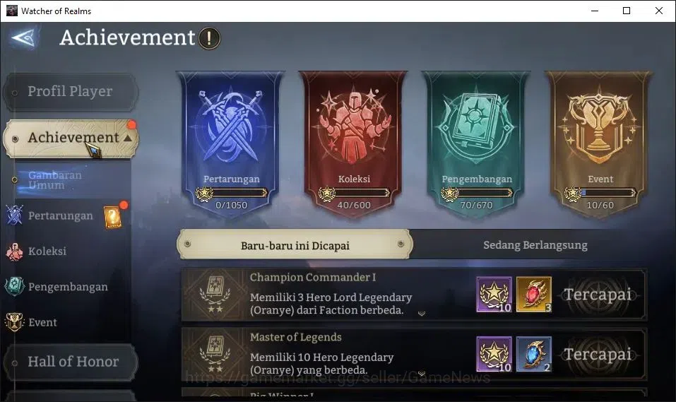Watcher of Realms Accounts GLOBAL 60x|Lv 38|819K Power|3 Lord[Iovar,Laya,King image 3