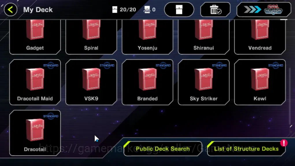Yu-Gi-Oh! Master Duel Accounts Others Android|Lv 18|20 Deck|Kewl,Branded,Dracotail,Sky Stiker,Vsk9,Dracotail 3