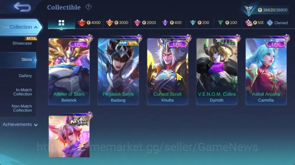 Mobile Legends: Bang Bang Accounts Hero 107|Skin 171|High Glory 55|CC Nata,Lbox Karri image 10