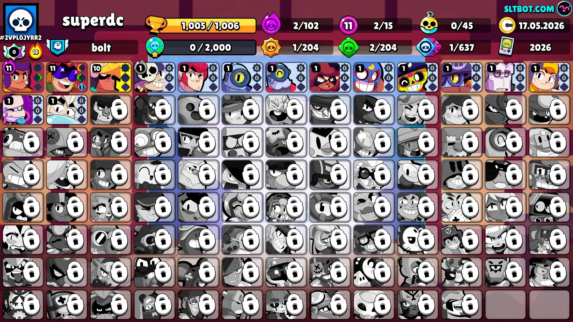 Brawl Stars Accounts 1005 Trophy |15 Brawlers 2 Max Lv (Shelly,Buster)| image 1