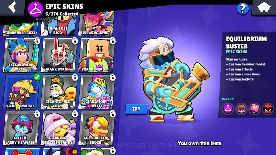Brawl Stars Accounts 1005 Trophy |15 Brawlers 2 Max Lv (Shelly,Buster)| image 10