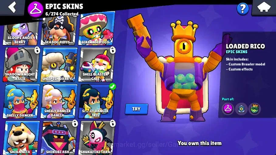 Brawl Stars Accounts 1005 Trophy |15 Brawlers 2 Max Lv (Shelly,Buster)| image 11