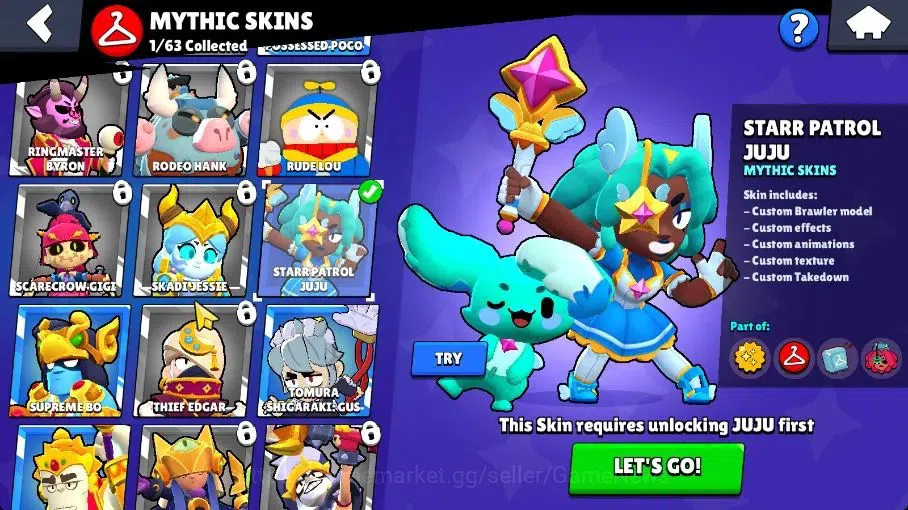 Brawl Stars Accounts 1005 Trophy |15 Brawlers 2 Max Lv (Shelly,Buster)| image 8