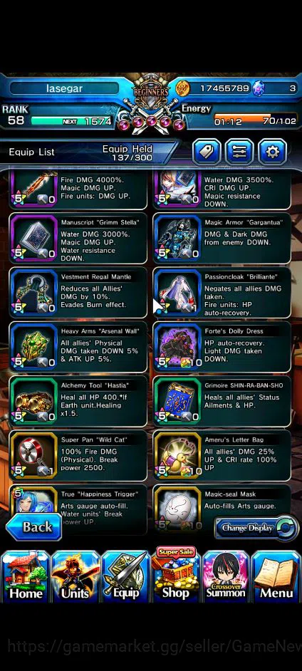Grand Summoners Accounts Global|Rank 58|3 Ascend+1 TW| KyokoTW, Roy, Selia image 5
