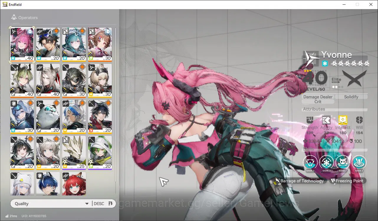 Arknights: Endfield Accounts ASIA|Lv48|24k Oro| 4 SSR 1 Limited |Yvonne+Sign,Ar image 1
