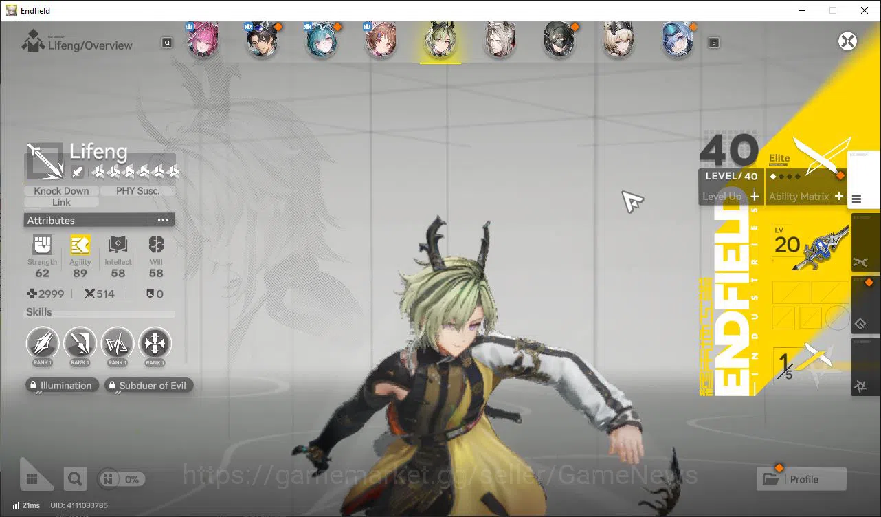 Arknights: Endfield Accounts ASIA|Lv48|24k Oro| 4 SSR 1 Limited |Yvonne+Sign,Ar image 5