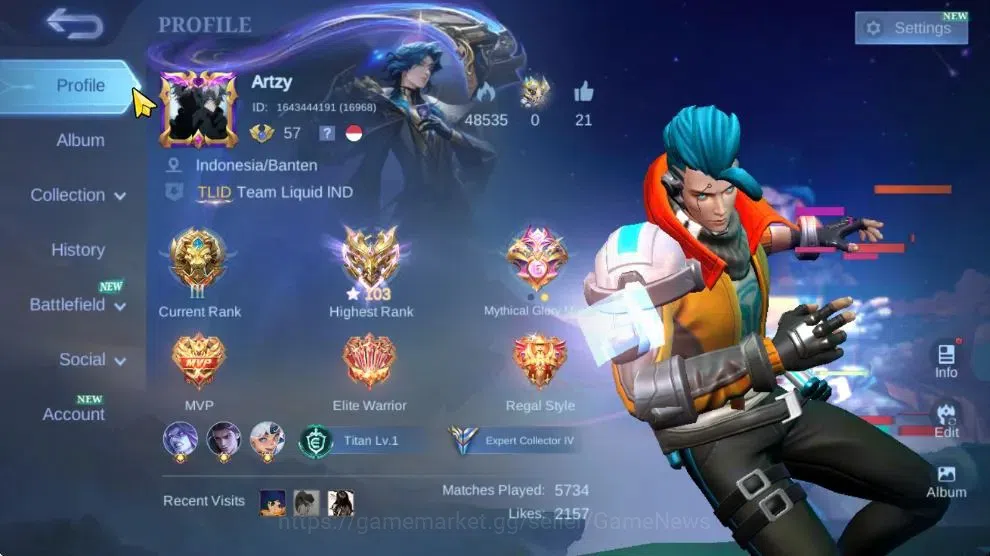 Mobile Legends: Bang Bang Accounts Hero 115|Skin 144|High Immo 103|LB Granger,Meow[Ju image 2