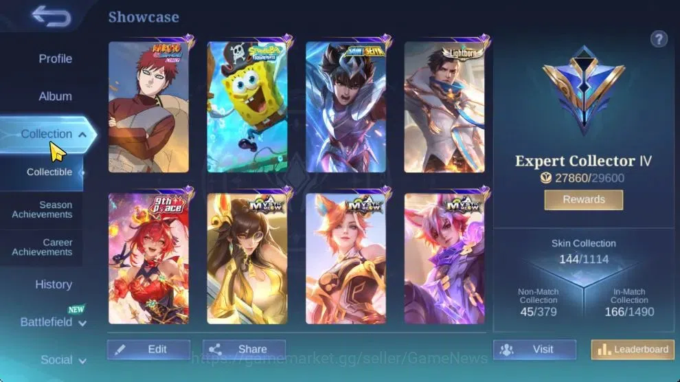 Mobile Legends: Bang Bang Accounts Hero 115|Skin 144|High Immo 103|LB Granger,Meow[Ju image 3
