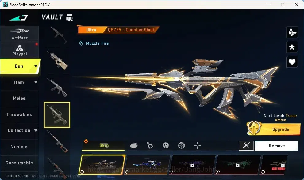 Blood Strike Accounts Others ASIA | 1 ETERNAL: Uzi-Scorpius|Guns:1 AOT,1 TR|1 Ultra Melee Talon Knife - Sanctum|3 Ultra 10