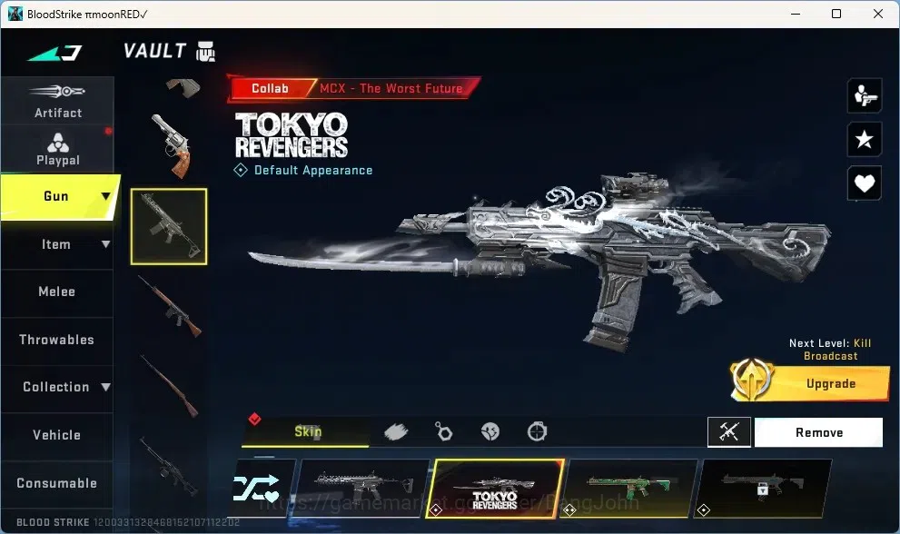 Blood Strike Accounts Others ASIA | 1 ETERNAL: Uzi-Scorpius|Guns:1 AOT,1 TR|1 Ultra Melee Talon Knife - Sanctum|3 Ultra 7