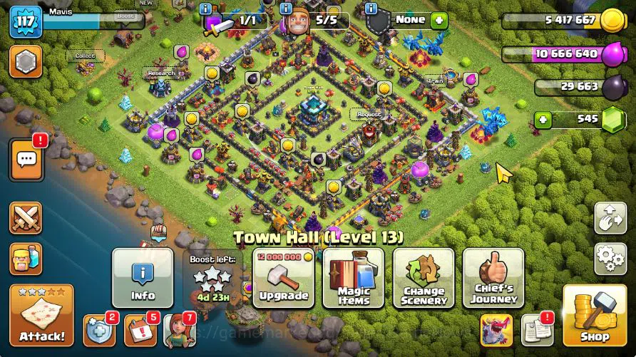 Clash of Clans Accounts TH 13 - BH 6|LV 117|Limited Skin|HH 5|BK 43,AQ 41, image 1