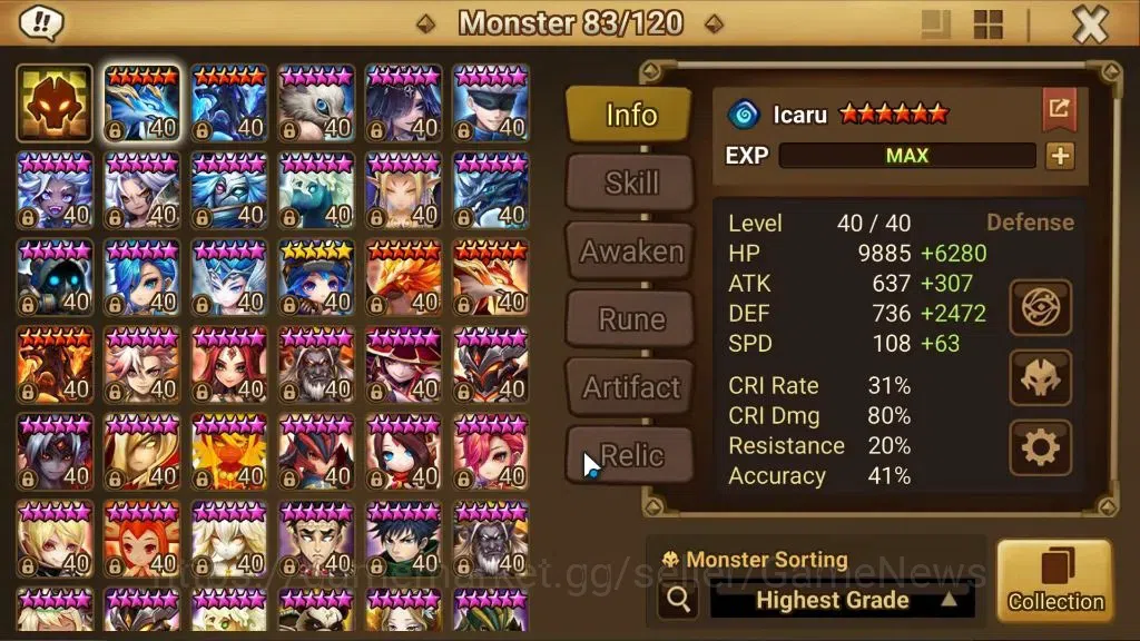 Summoners War: Sky Arena Accounts ASIA Lv95|2 LD[JackSon,Eirgar]|40 Total NB5[Byungc image 10
