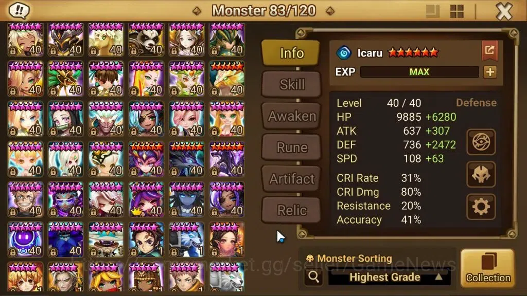 Summoners War: Sky Arena Accounts ASIA Lv95|2 LD[JackSon,Eirgar]|40 Total NB5[Byungc image 11