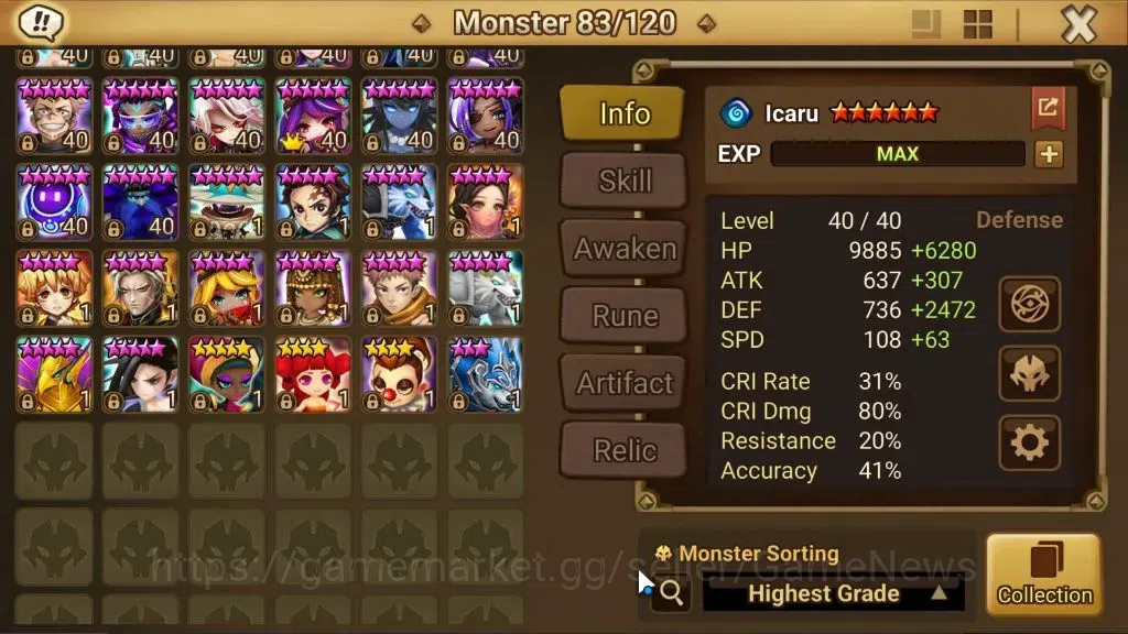 Summoners War: Sky Arena Accounts ASIA Lv95|2 LD[JackSon,Eirgar]|40 Total NB5[Byungc image 12
