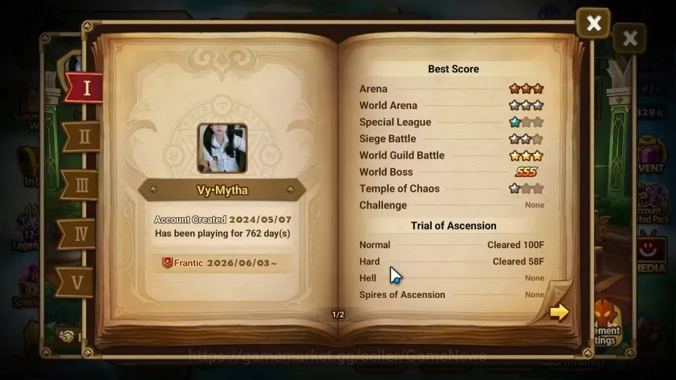 Summoners War: Sky Arena Accounts ASIA Lv95|2 LD[JackSon,Eirgar]|40 Total NB5[Byungc image 5