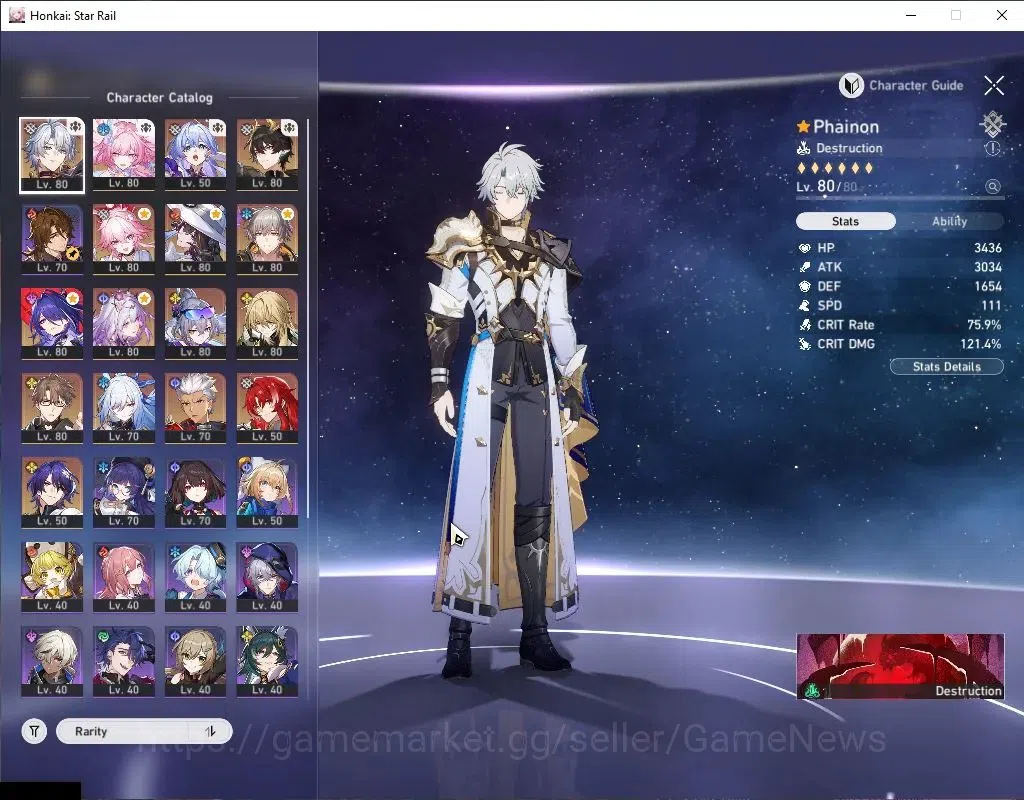 Honkai Star Rail Accounts Asia|TL 68|14 Limited|(AcheronE2,Cyrene,Castorice) image 4