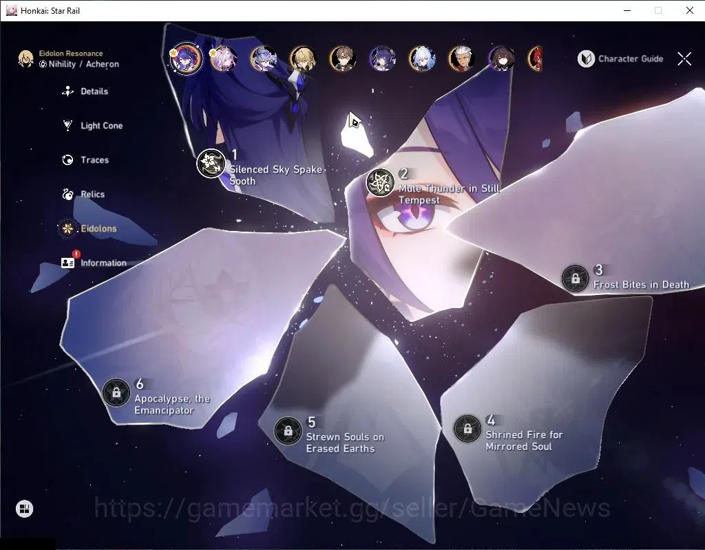 Honkai Star Rail Accounts Asia|TL 68|14 Limited|(AcheronE2,Cyrene,Castorice) image 5