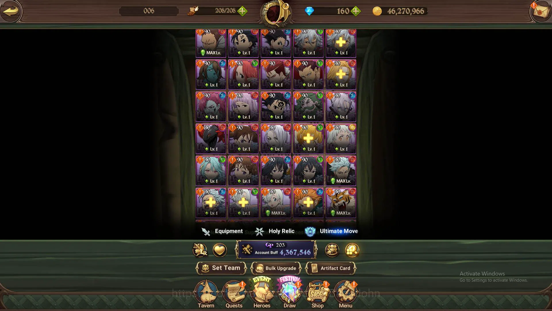The Seven Deadly Sins: Grand Cross Accounts Others ASIA|4.3M CC|1LR Elizabeth|collab Cocytus|UR 14