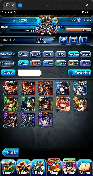 Grand Summoners Accounts Others GLOBAL|Fresh starter|Rank 1|Cristal 2450|Sonic,Regulus,Pheles,etc|check SS|GS186B 6