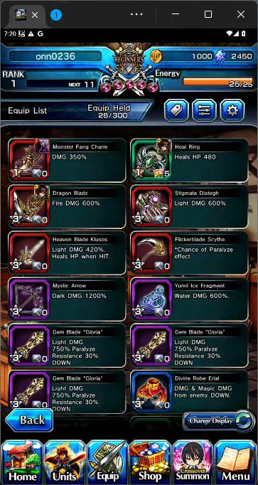Grand Summoners Accounts Others GLOBAL|Fresh starter|Rank 1|Cristal 2450|Sonic,Regulus,Pheles,etc|check SS|GS186B 7