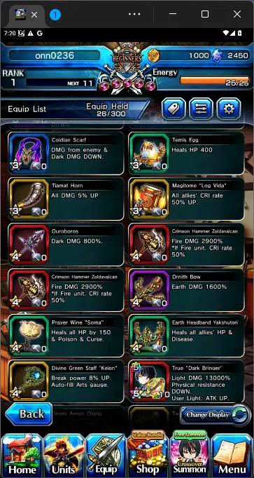 Grand Summoners Accounts Others GLOBAL|Fresh starter|Rank 1|Cristal 2450|Sonic,Regulus,Pheles,etc|check SS|GS186B 8