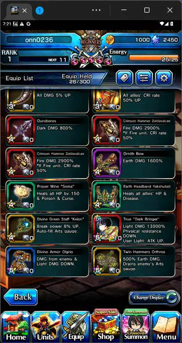 Grand Summoners Accounts Others GLOBAL|Fresh starter|Rank 1|Cristal 2450|Sonic,Regulus,Pheles,etc|check SS|GS186B 9
