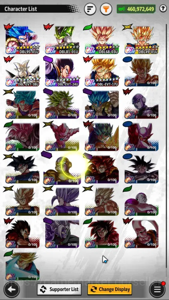 Dragon Ball Legends Accounts 460M TP|LV162|7UL+3LR+15LL|1K CC|SS Trunks(T)&Goha image 3