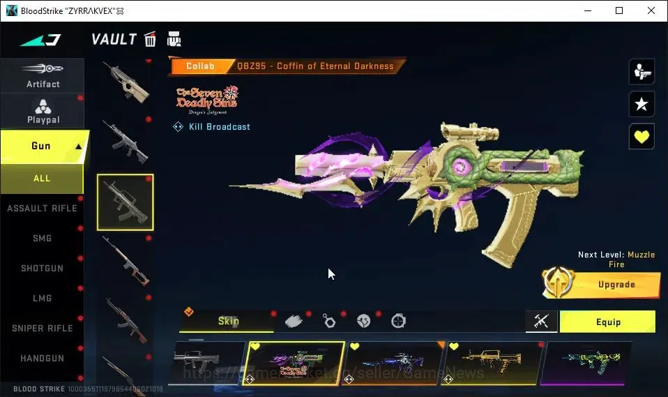 Blood Strike Accounts AMERICA|3 ETERNAL[ZERO,AK47 Lv3,DEagle]|2 Melee UL image 13
