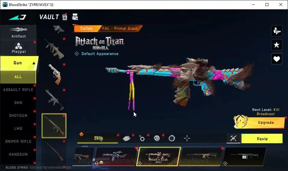 Blood Strike Accounts AMERICA|3 ETERNAL[ZERO,AK47 Lv3,DEagle]|2 Melee UL image 18