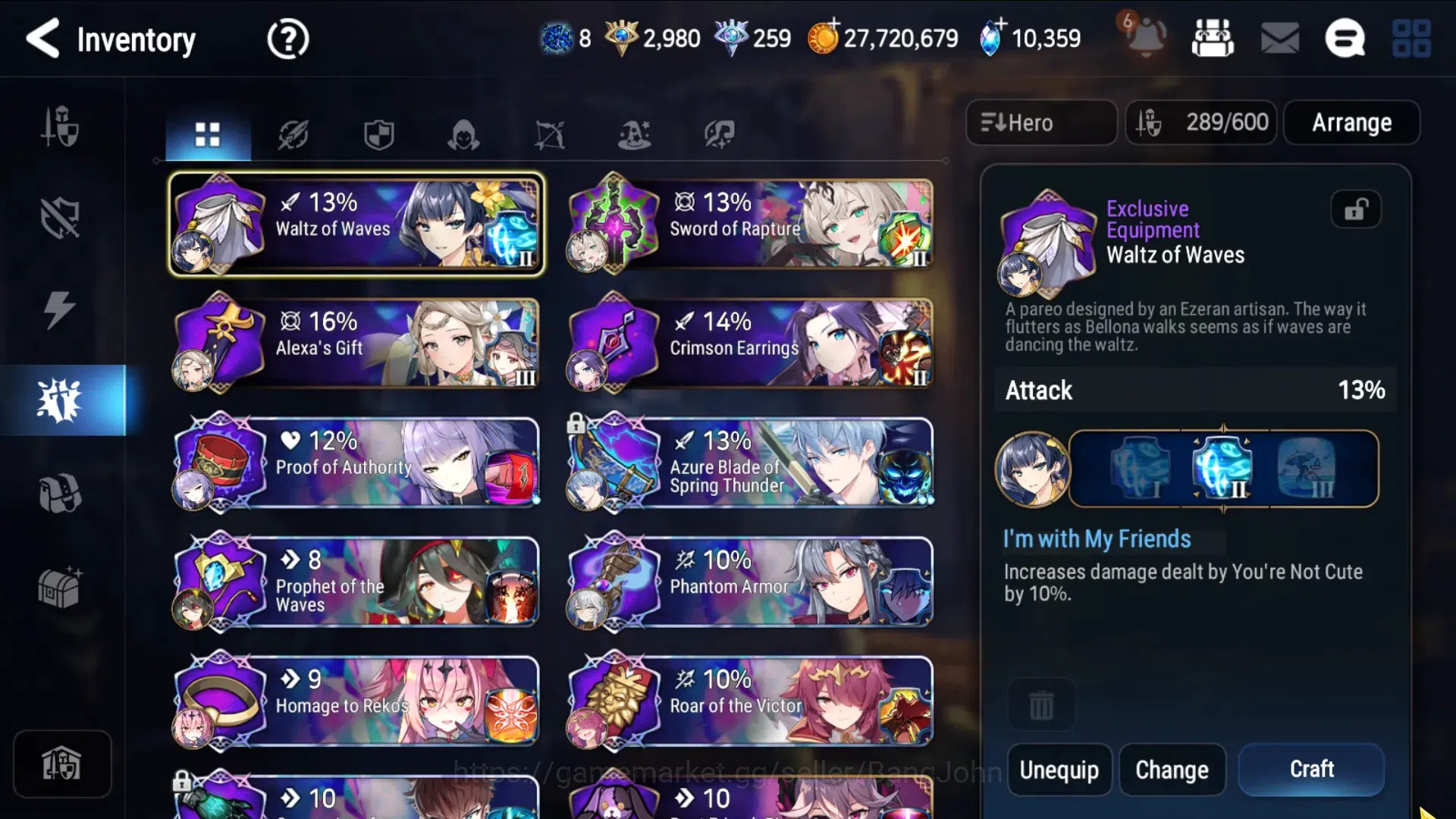Epic Seven Accounts Asia Verif|End Game 50 ML(SNYulha,Notos,BArunka,LO image 16