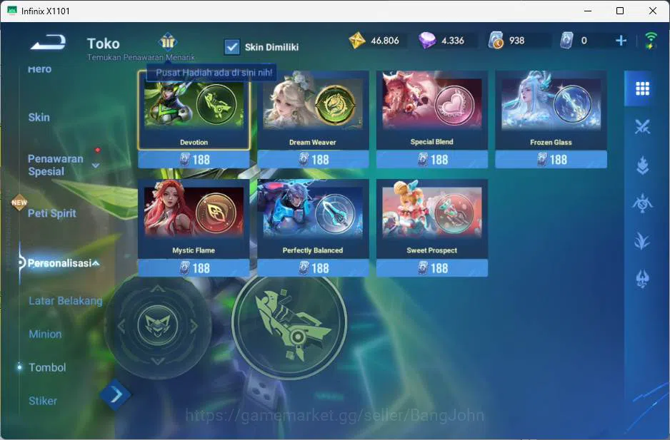 Honor of Kings Accounts GLOBAL | hero 49, skin 43 KIC luna, Legend lady su image 6