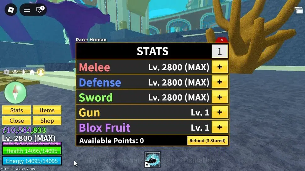 Roblox Accounts Blox Fruit|MAX Lv2800|Sharkman Karate|5M Beli 10k image 1
