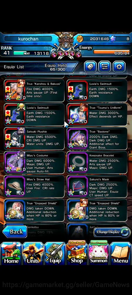 Grand Summoners Accounts Global|Rank 41|42 RGB|18 Ascend|EmiyaTW,ChloeTW,Su image 10